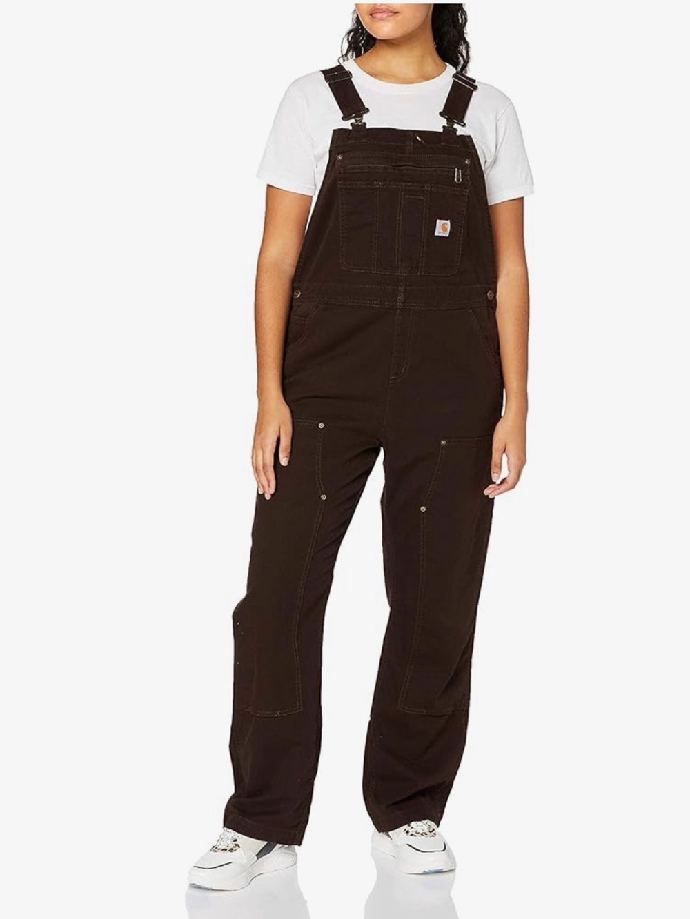 Carhartt Women’s Dark Brown Ashland Bib Utility Overalls XS short